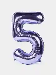 Фиолетовый воздушный шар "Цифра 5" фиолетовый 100 см