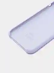 Серебряный защитный силиконовый чехол для iPhone XR с яблоком