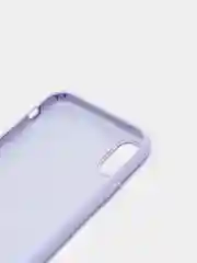 Серебряный защитный силиконовый чехол для iPhone XR с яблоком