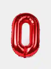 Красный воздушный шар "Цифра 0" красный 100 см