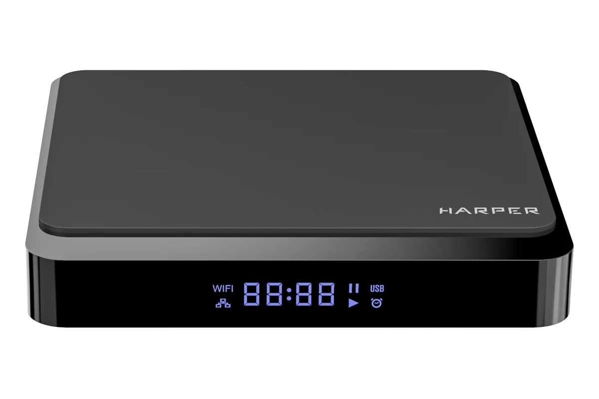 Медиаплеер HARPER ABX-235, Android 9.0 / Smart TV приставка для цифрового ТВ, черный