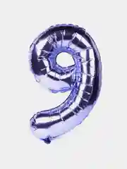Фиолетовый воздушный шар "Цифра 9" фиолетовый 100 см