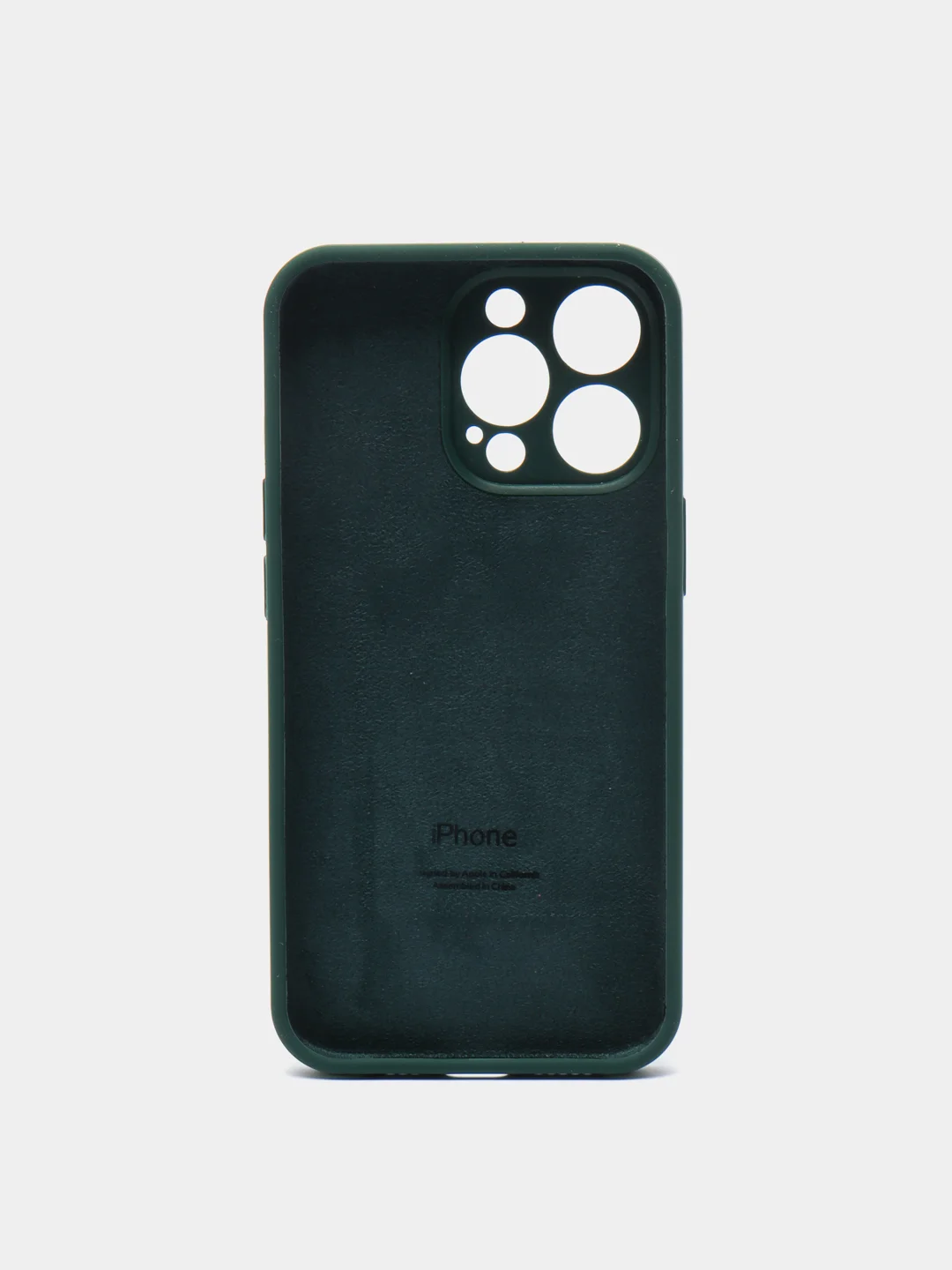 Зеленый чехол Silicone Case для iPhone 13 Pro, с защитой камеры, закрытый низ