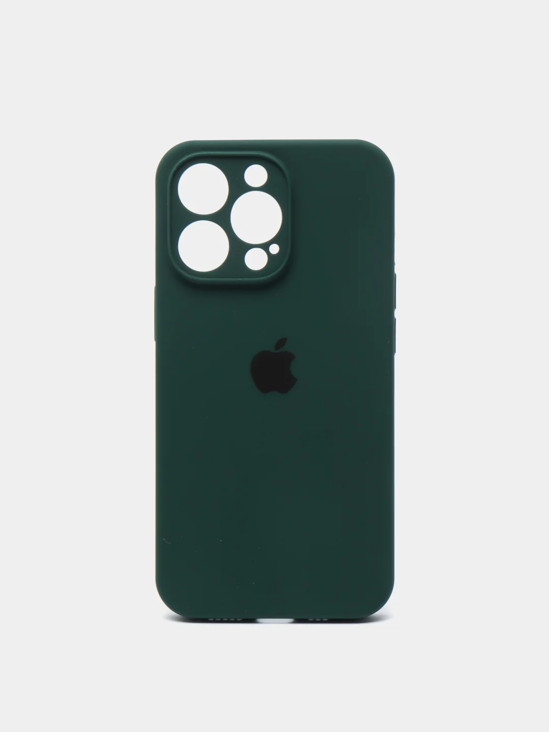 Зеленый чехол Silicone Case для iPhone 13 Pro, с защитой камеры, закрытый низ