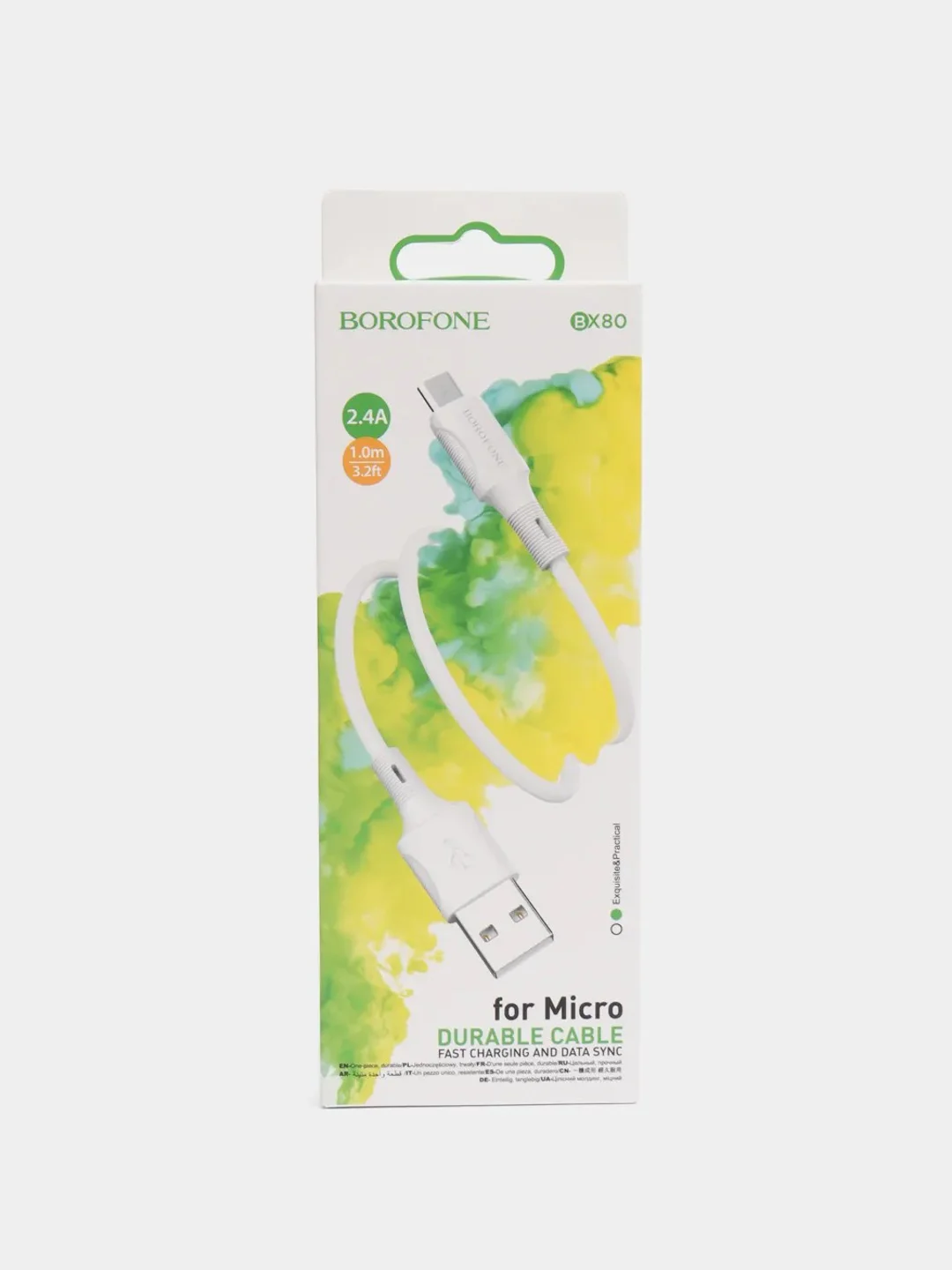 Кабель зарядный BOROFONE BX80 (1m, Micro-USB/Type-C/Lightning) для Android и Apple iPhone