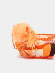 Оранжевый корзинка декоративная, пластик, полиэстер, 16 х 9 см