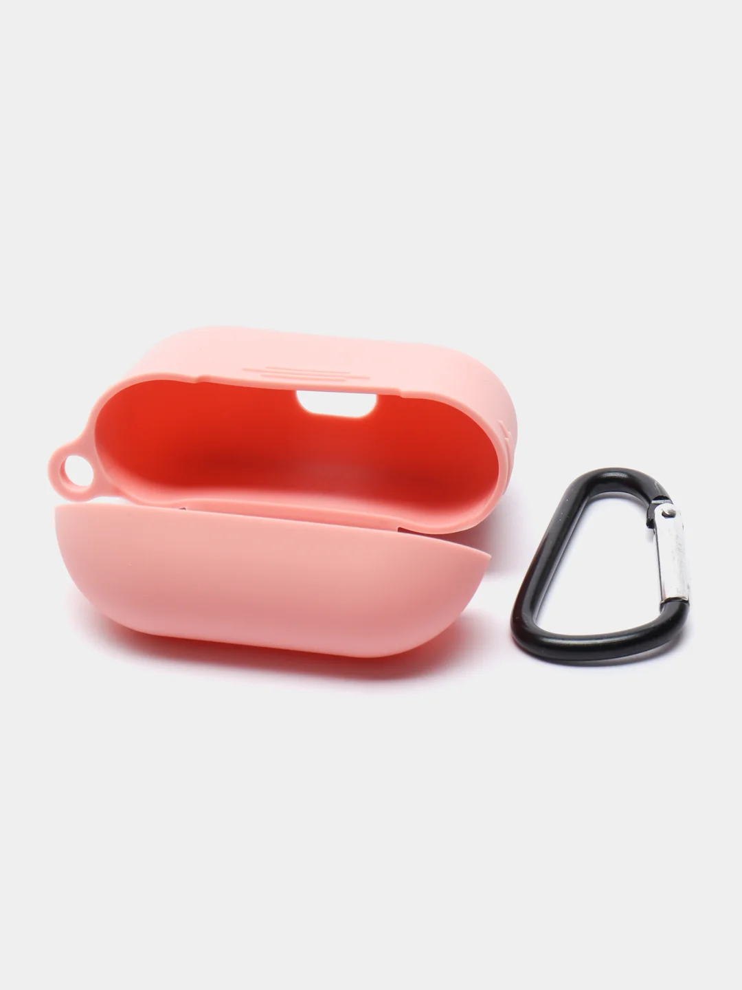 Розовый силиконовый чехол для Apple AirPods 3 поколения 2021 (с карабином)