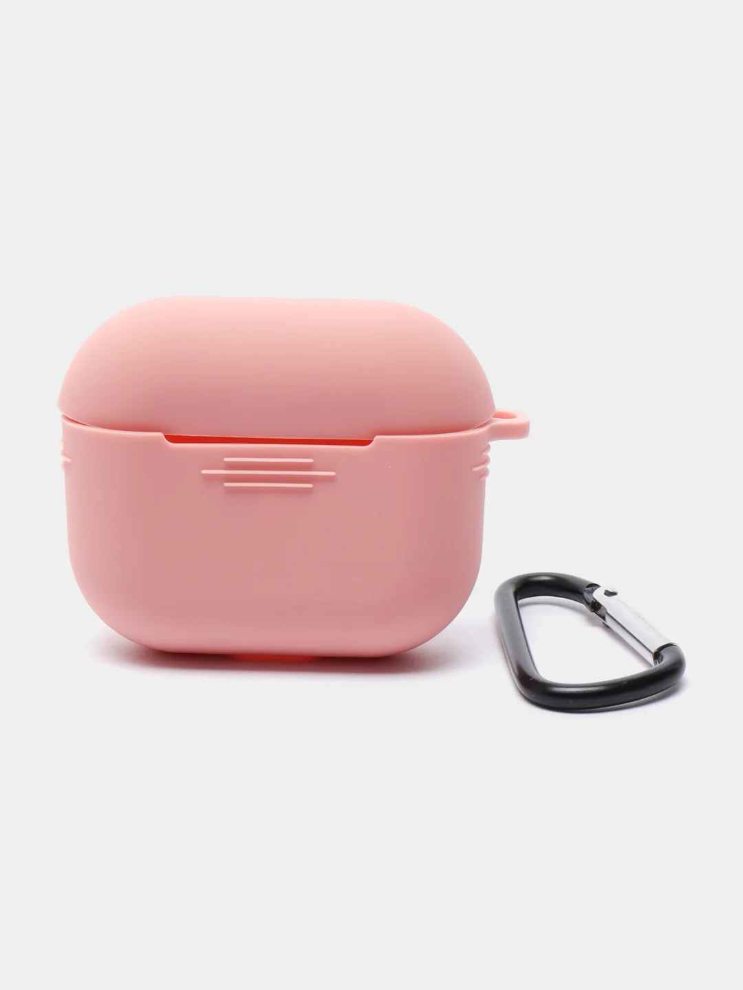 Розовый силиконовый чехол для Apple AirPods 3 поколения 2021 (с карабином)