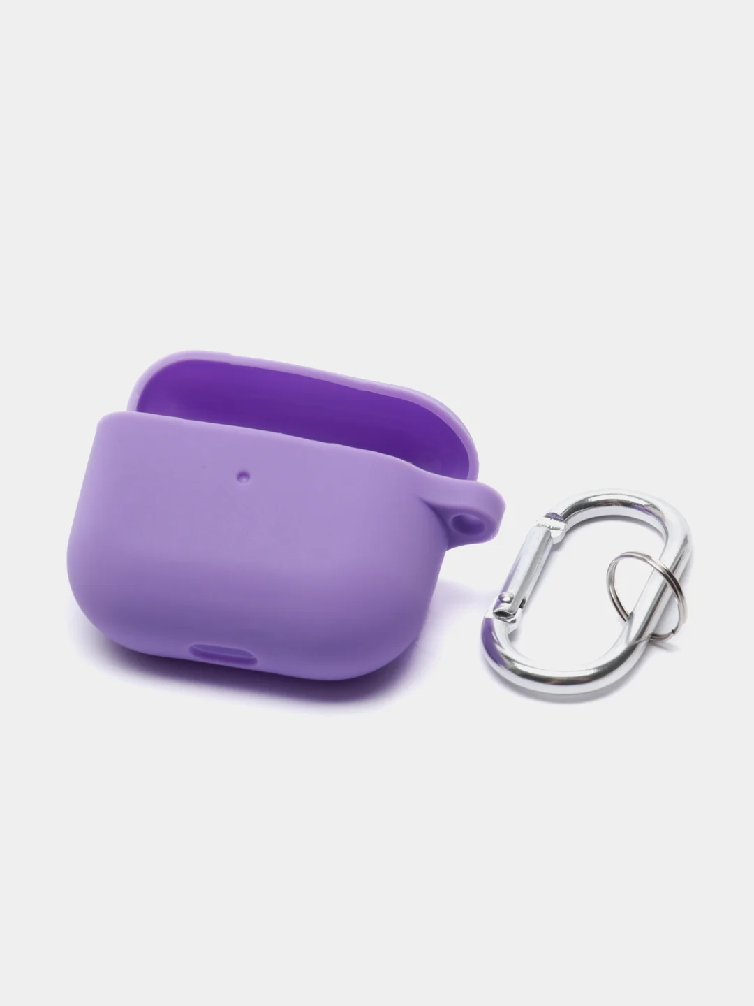 Пурпурный силиконовый чехол для Apple AirPods 3 поколения 2021 (с карабином)