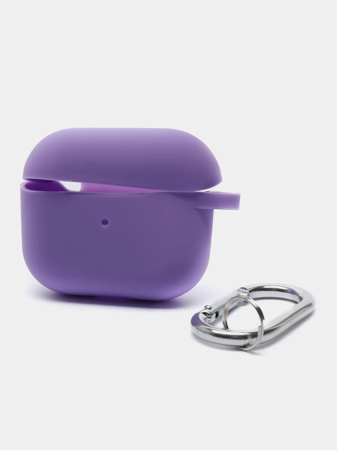 Пурпурный силиконовый чехол для Apple AirPods 3 поколения 2021 (с карабином)
