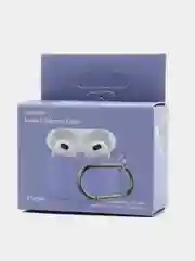 Пурпурный силиконовый чехол для Apple AirPods 3 поколения 2021 (с карабином)