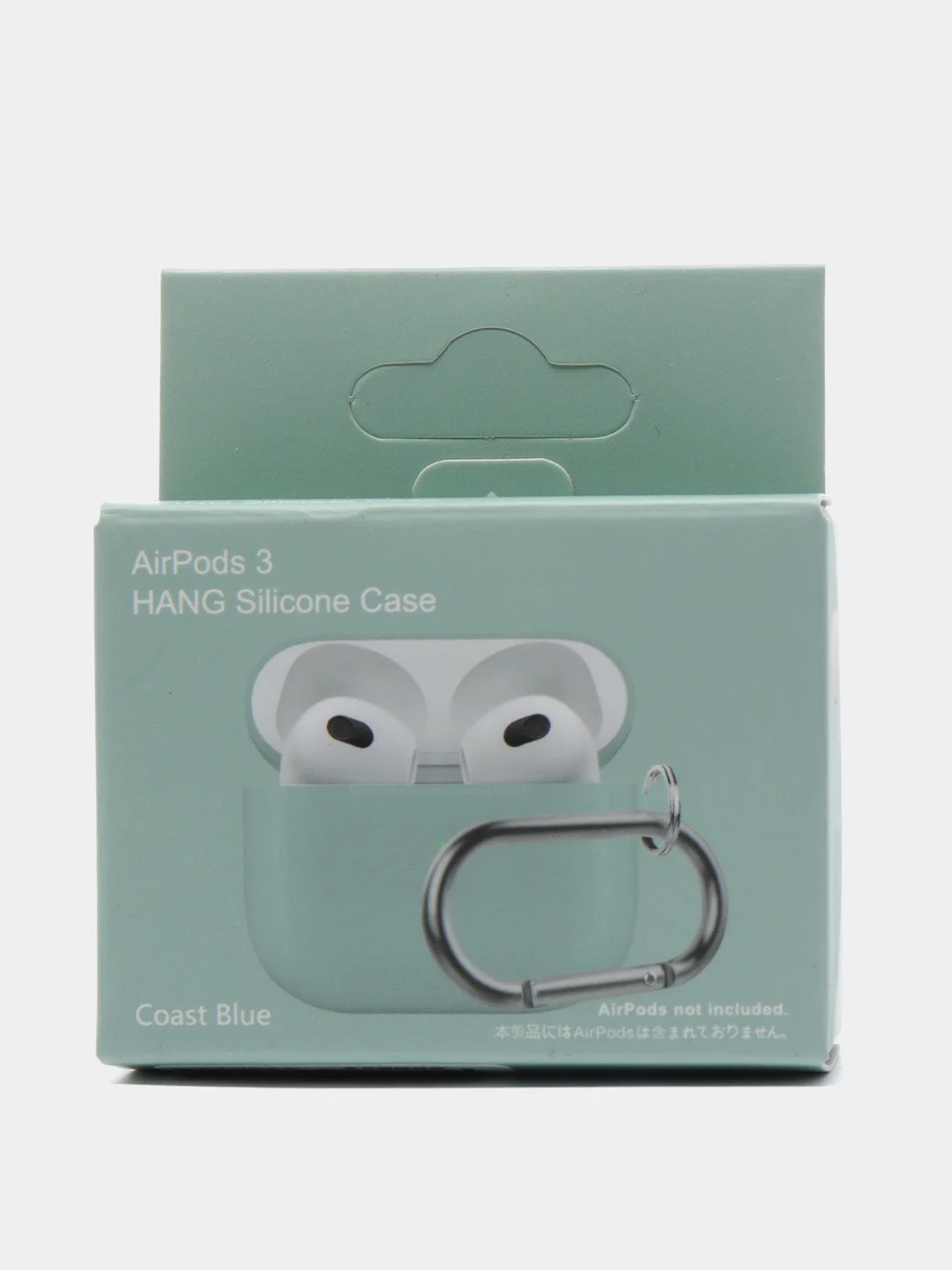 Тёмно-бирюзовый силиконовый чехол для Apple AirPods 3 поколения 2021 (с карабином)