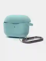 Тёмно-бирюзовый силиконовый чехол для Apple AirPods 3 поколения 2021 (с карабином)