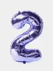 Фиолетовый воздушный шар "Цифра 2" фиолетовый 100 см