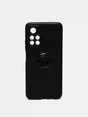 Черный чехол для Xiaomi Redmi Note 11 с кольцом