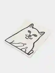Черный наклейка голографическая Lord Nermal "Кот показывает факи", без фона