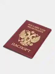 Бордовый обложка на паспорт чехол с гербом