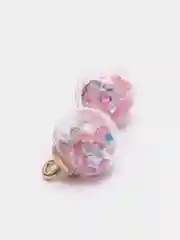 Ледяной стеклянный шарик со стразами, 2 штуки, D-16см (подвеска)