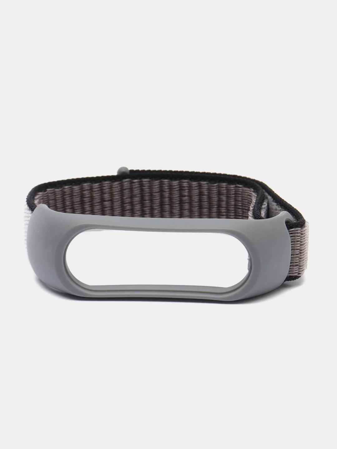 Серый ремешок нейлоновый для Xiaomi mi band 4/5/6/7, на липучке, Сяоми ми банд