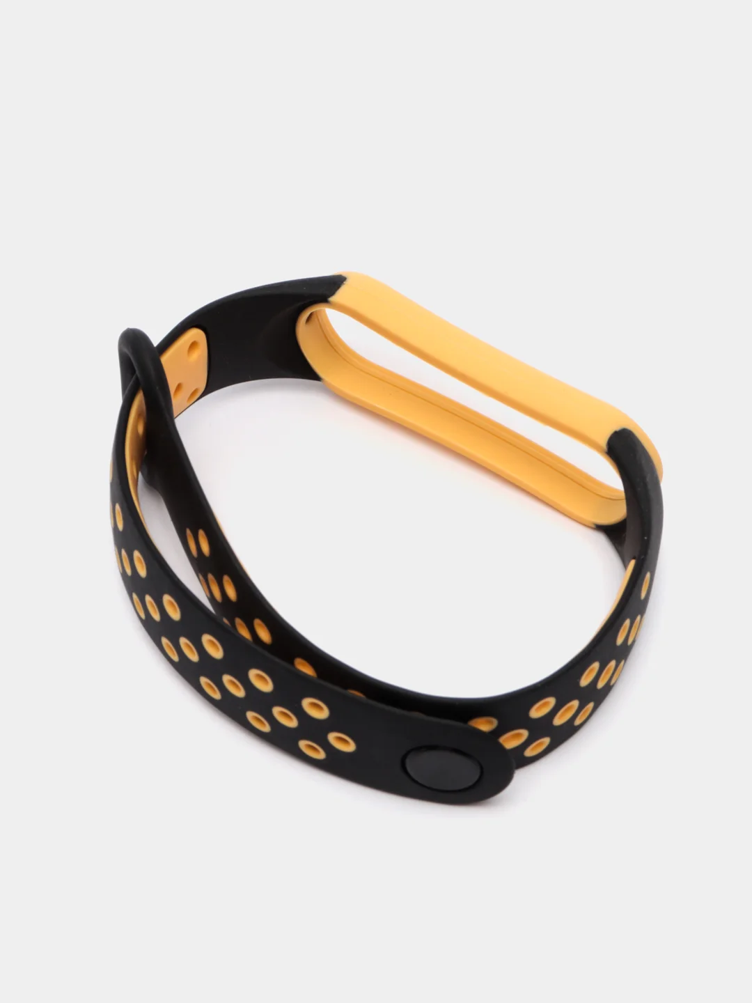 Лимонный ремешок для Xiaomi Mi Band 5 / 6 / 7 cиликоновый спортивный (Сяоми ми бенд))