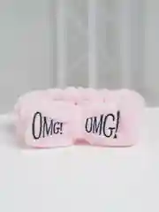 Розовый бант-повязка на голову OMG, повязка для макияжа, супер мягкая повязка для умывания ОМГ