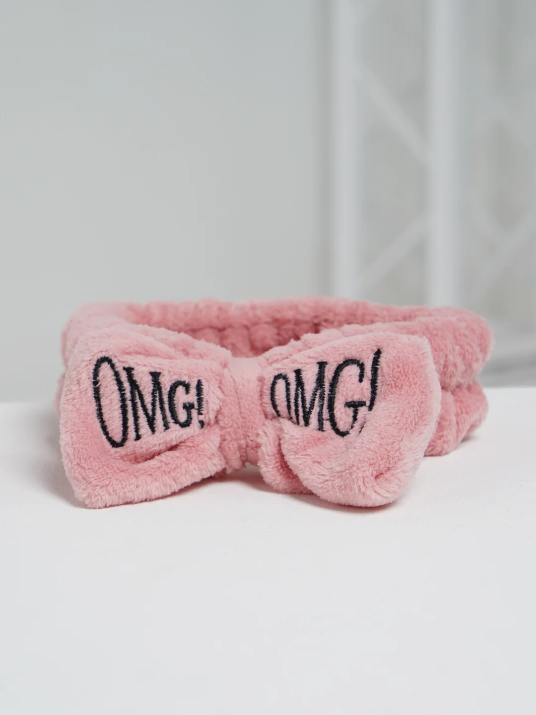 Кораллово-розовый бант-повязка на голову OMG, повязка для макияжа, супер мягкая повязка для умывания ОМГ
