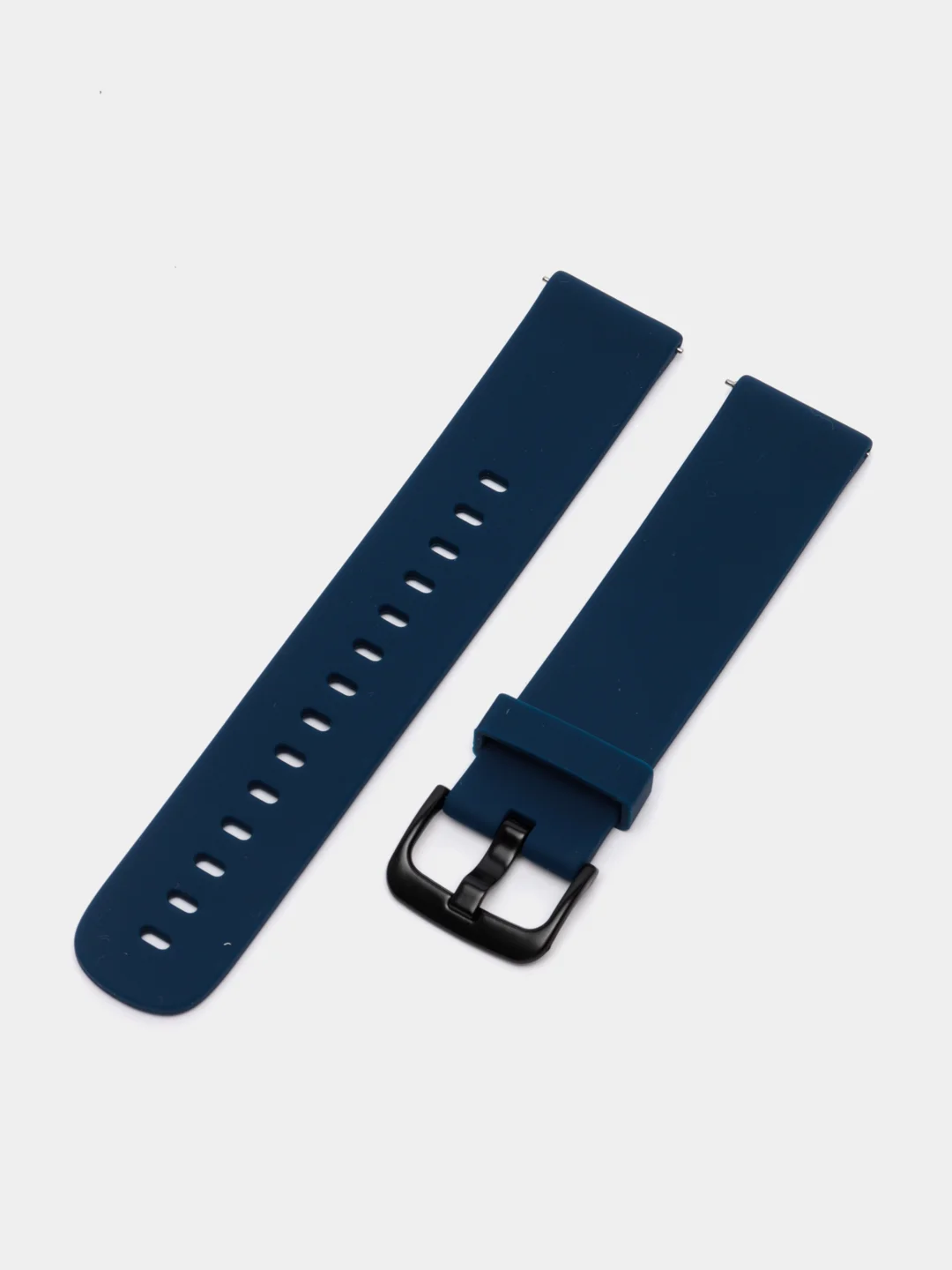 Темно-синий силиконовый ремешок для Xiaomi Amazfit Bip/ Samsung/Huawei, 20 мм, с кнопкой Универсальный