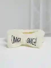 Кремовый бант-повязка на голову OMG, повязка для макияжа, супер мягкая повязка для умывания ОМГ