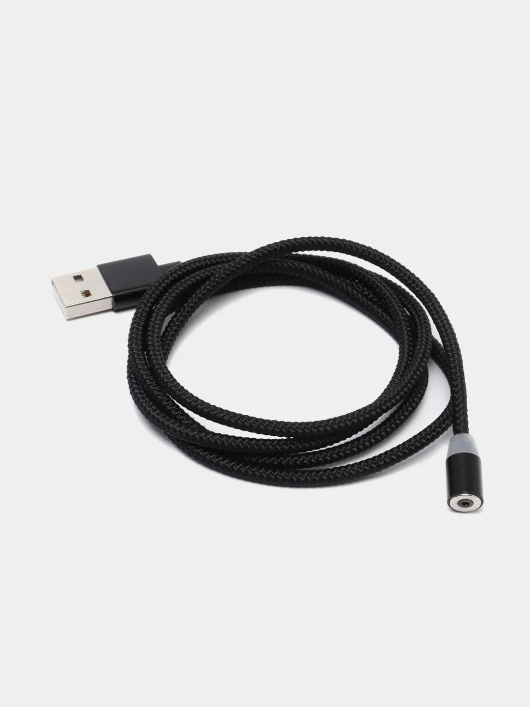 Черный магнитный кабель для зарядки Micro USB, Type C, Lightning