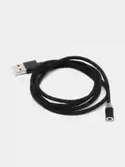 Черный магнитный кабель для зарядки Micro USB, Type C, Lightning