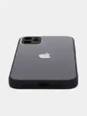 Черный чехол силиконовый со стеклянной панелью для Apple iPhone 11 (Айфон 11)