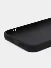 Черный чехол силиконовый со стеклянной панелью для Apple iPhone 11 (Айфон 11)