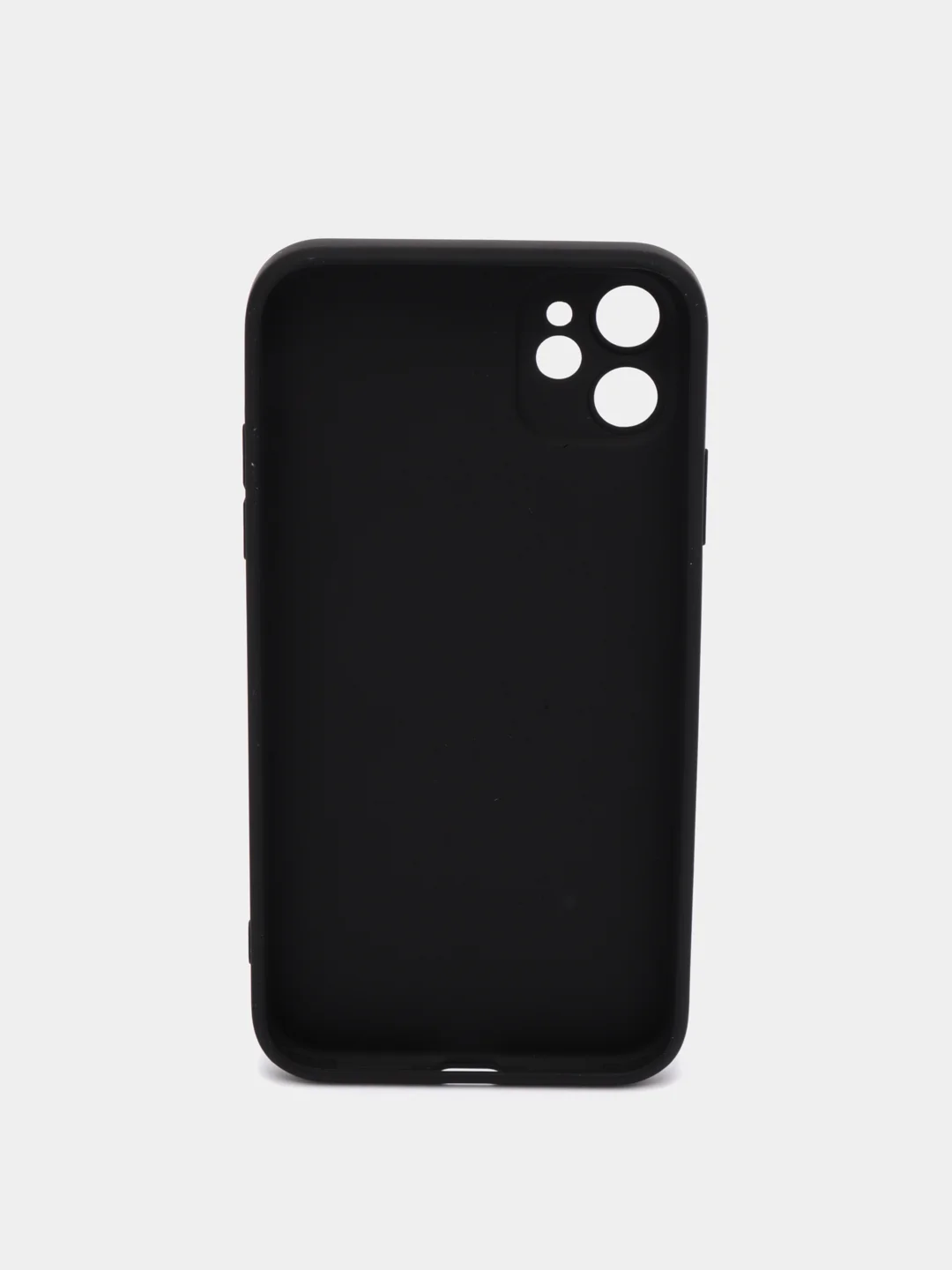 Черный чехол силиконовый со стеклянной панелью для Apple iPhone 11 (Айфон 11)