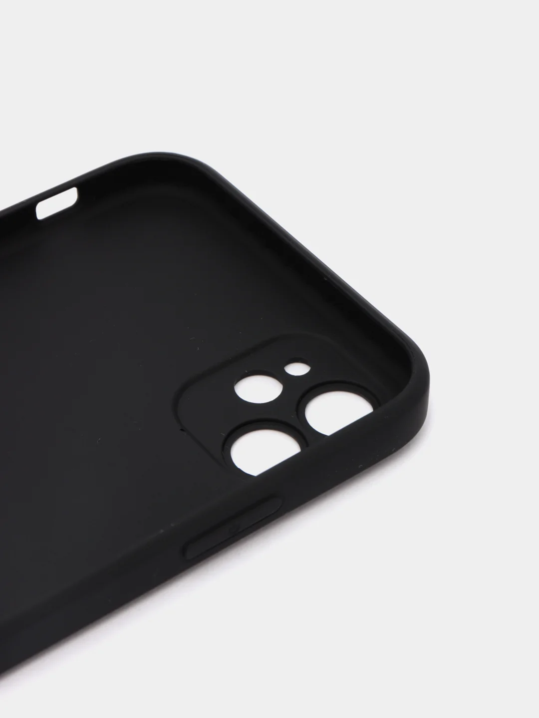 Черный чехол силиконовый со стеклянной панелью для Apple iPhone 11 (Айфон 11)