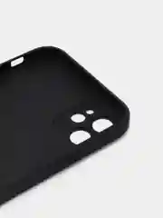 Черный чехол силиконовый со стеклянной панелью для Apple iPhone 11 (Айфон 11)