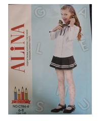 Колготки детские белые, Alina, 40 Ден
