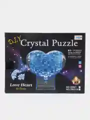 Синий сердечко со светом - 3D Crystal Blocks Puzzle (3D Пазл с подсветкой)