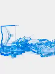 Синий сердечко со светом - 3D Crystal Blocks Puzzle (3D Пазл с подсветкой)