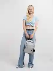 Серебряный рюкзак молодежный, школьный