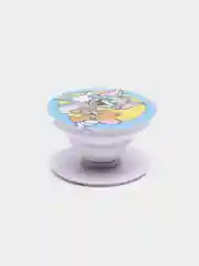 Серебряный держатель для телефона PopSocket (попсокет) с рисунками