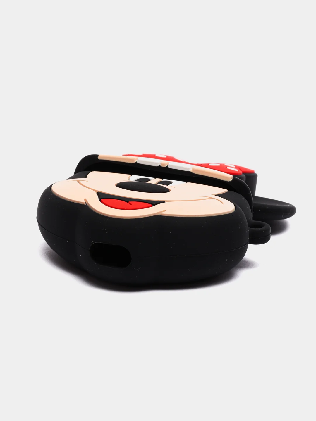 Белый чехол для беспроводных наушников AirPods (Аирподс) 1 / 2 / Pro, Pro 2 с карабином