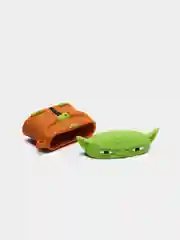 Белый чехол для беспроводных наушников AirPods (Аирподс) 1 / 2 / Pro, Pro 2 с карабином