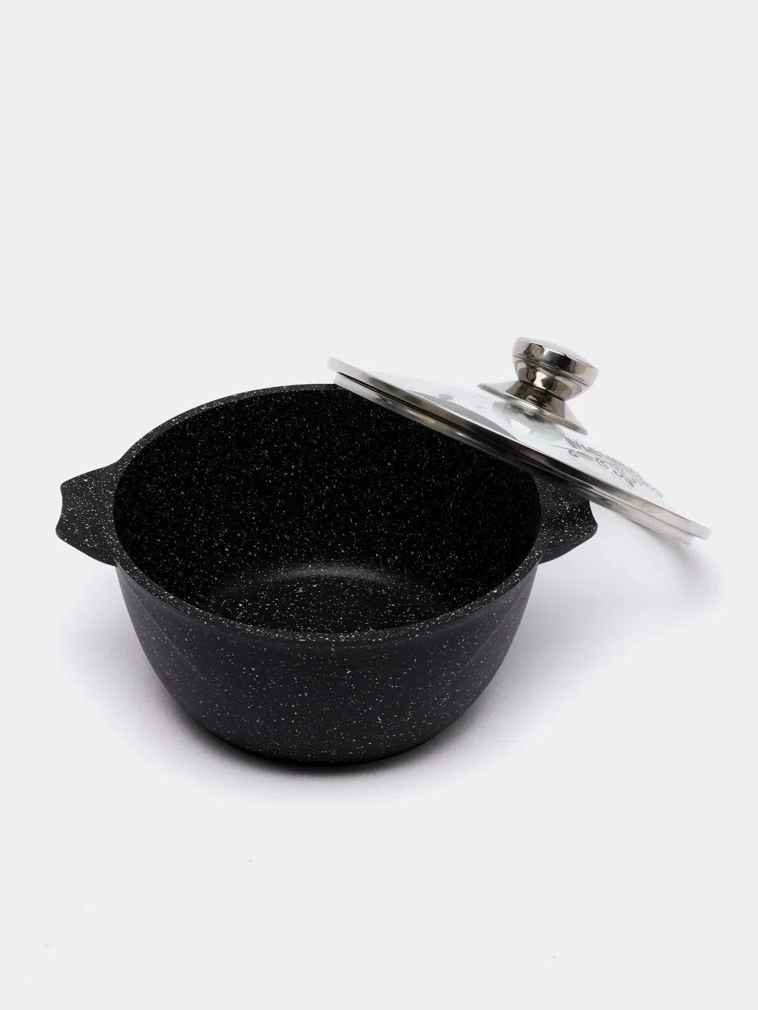 Кастрюля 3л, Мечта литая, толстостенная, с крышкой, покрытие Granit black, 3 л