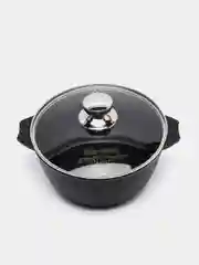 Кастрюля 3л, Мечта литая, толстостенная, с крышкой, покрытие Granit black, 3 л
