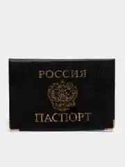 Черный обложка на паспорт