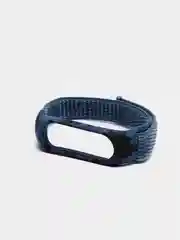 Синий ремешок нейлоновый для Xiaomi mi band 3, 4, 5, 6 на липучке