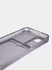 Черный чехол противоударный Xiaomi 12 / 12X / 12S, Сяоми 12, 12X, 12С прозрачный с карманом для карты