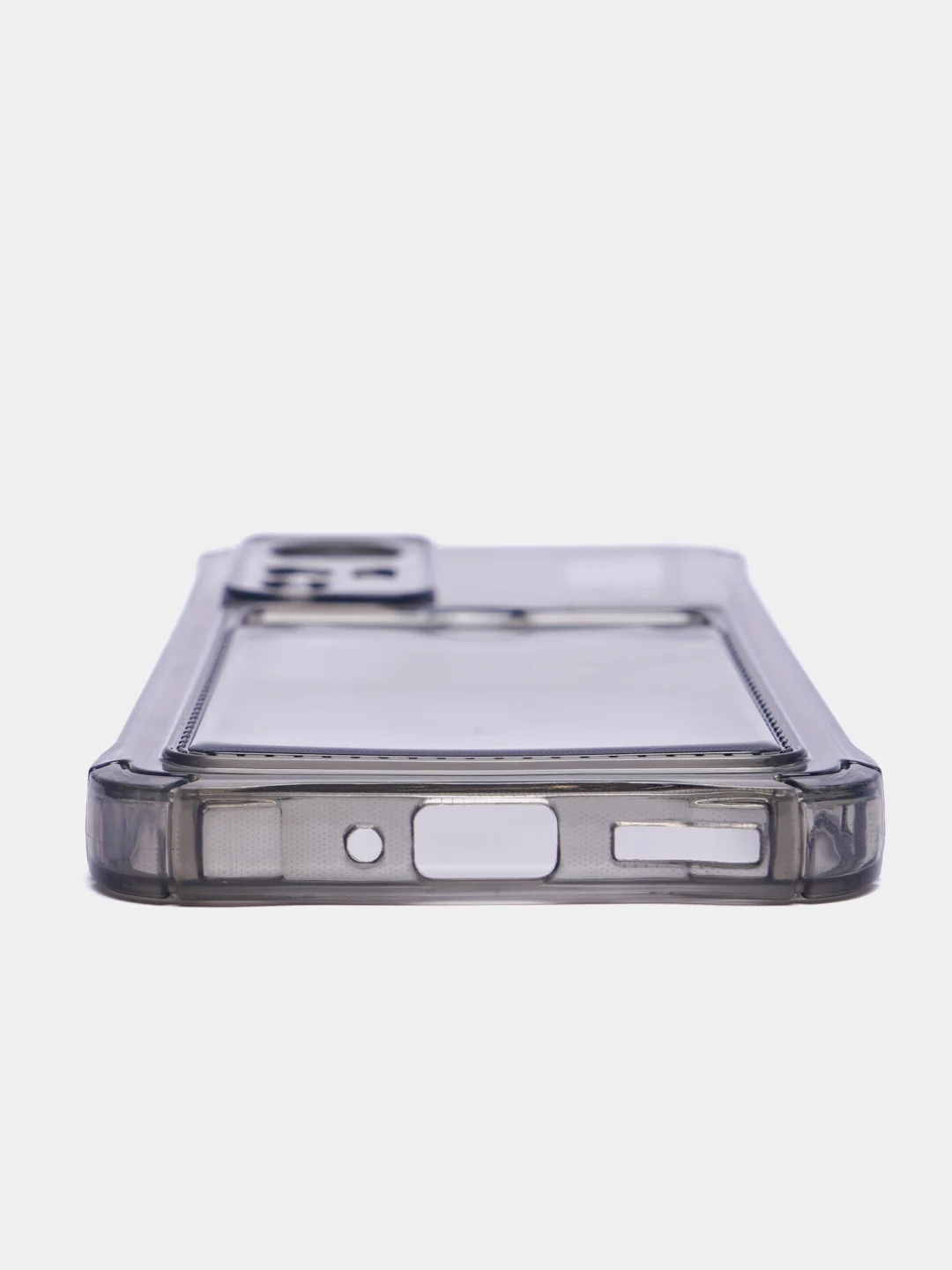 Черный чехол противоударный Xiaomi 12 / 12X / 12S, Сяоми 12, 12X, 12С прозрачный с карманом для карты