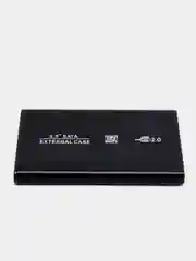 Черный корпус - кейс для внешнего жесткого диска (корпус) для HDD SSD 2,5 USB 2.0