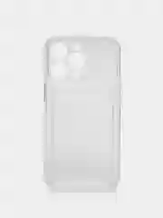 Прозрачный чехол для Apple iPhone 13 Pro (6.1"), прозрачный, противоударный, с карманом для карты